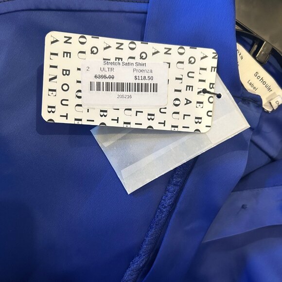 *NWT* Proenza Schouler White Label Blue Fronge Blouse size 2 - Picture 8 of 9
